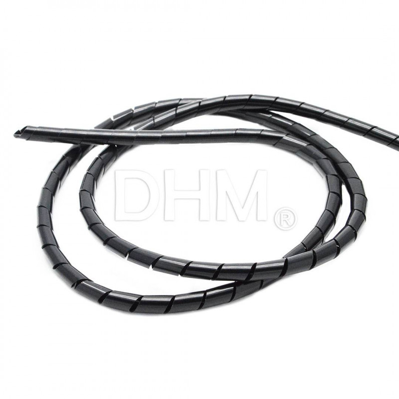 Tubo espiral flexible de polietileno Envoltura de alambre (for 1 roll about 15m) Ø6 mm black Tubo en espiral 12080213 DHM