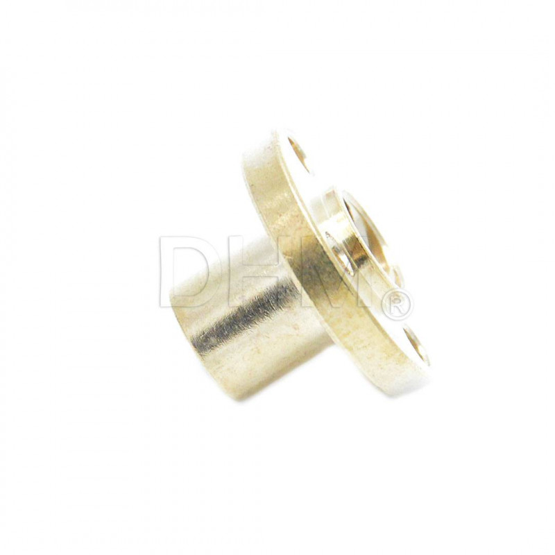 Gunmetal - flange nut 6mm - pitch 1mm - principle 2 Trapezoidal screws T6 05050801 DHM