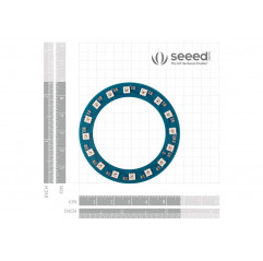 Grove - RGB LED Ring (16-WS2813 Mini) - Seeed Studio Grove 19010458 DHM