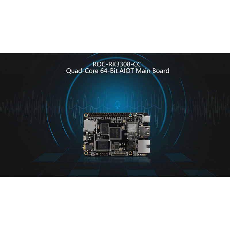 ROC-RK3308-CC Quad-Core 64-Bit AIOT Main Board - Seeed Studio Cards 19010144 SeeedStudio