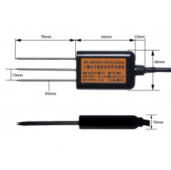 Industrial-grade Soil Moisture & Temperature & EC Sensor MODBUS-RTU RS485 - Seeed Studio Wireless & IoT 19010643 SeeedStudio