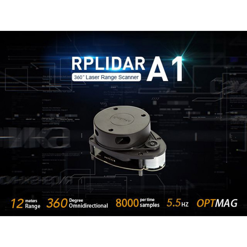 RPLiDAR A1M8 360 Degree Laser Scanner Kit - 12M Range - Seeed Studio Robotica19011152 SeeedStudio