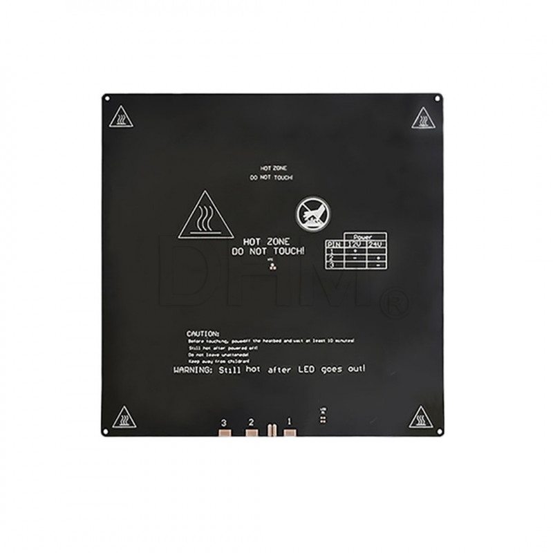 Lit chauffant Mk3 30*30 cm NOIR aluminium Plateau chauffant imprimante 3D Reprap Prusa Hauts série MK 11010108 DHM