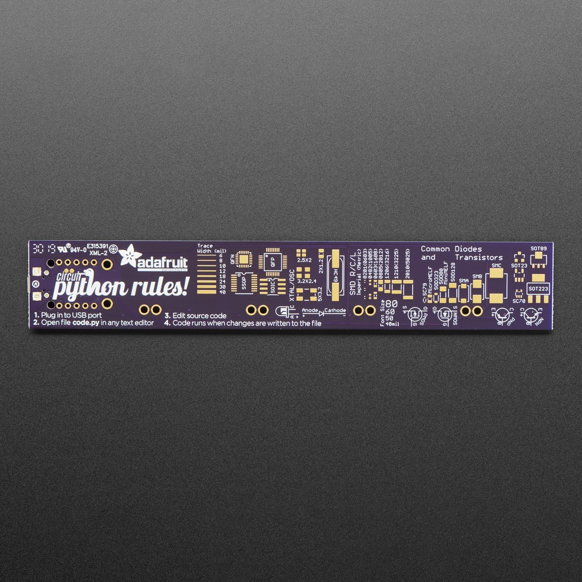 Adafruit PyRuler - Engineer Reference Ruler with CircuitPython