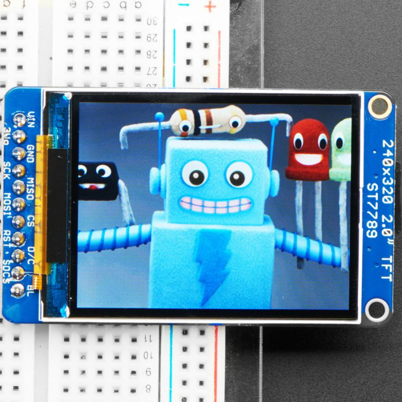 2.0" 320x240 Color IPS TFT Display with microSD Card Breakout Adafruit19040019 Adafruit