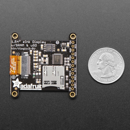 Adafruit 1.54" Monochrome eInk / ePaper Display with SRAM - 200x200 Monochrome