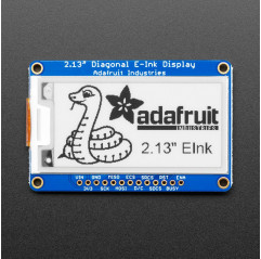 Adafruit 2.13" Monochrome eInk / ePaper Display with SRAM - 250x122 Monochrome Adafruit19040043 Adafruit