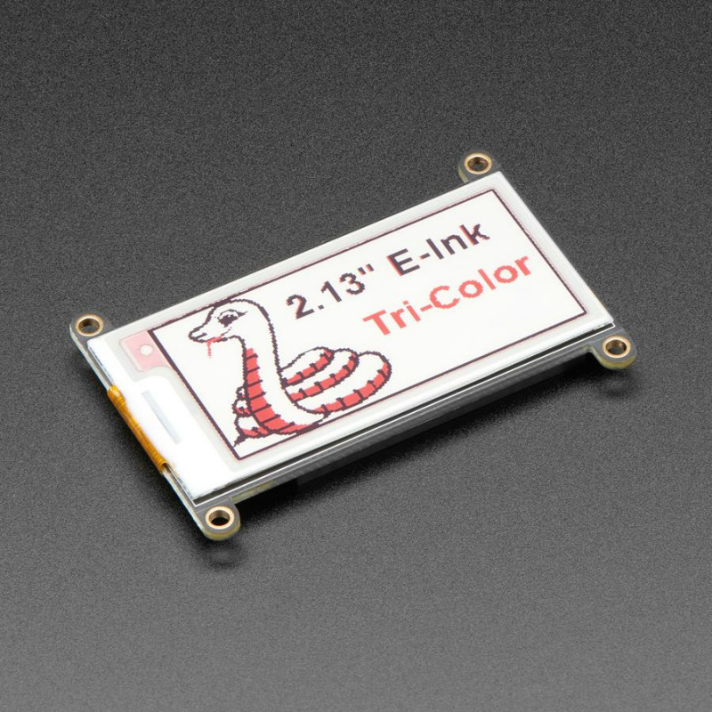 Adafruit 2.13" Tri-Color eInk / ePaper Display FeatherWing - Red Black White Adafruit 19040051 Adafruit