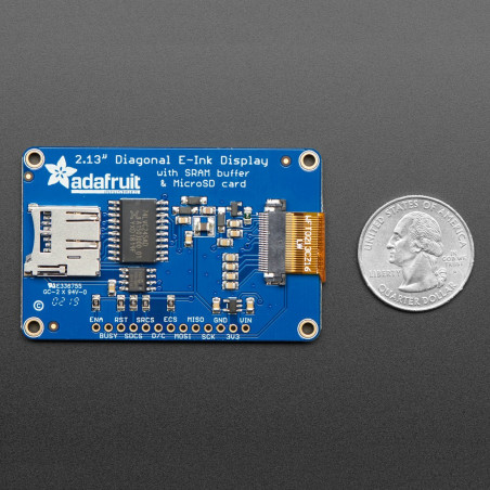 Adafruit 2.13" Tri-Color eInk / ePaper Display with SRAM - Red Black White