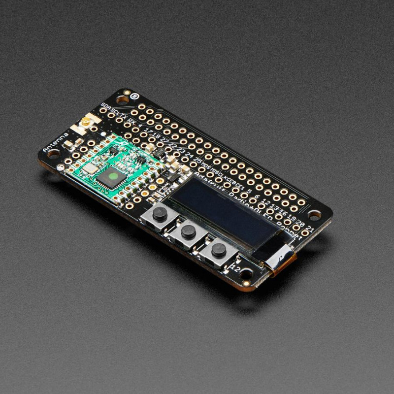 Adafruit RFM69HCW Transceiver Radio Bonnet - 868 or 915 MHz - RadioFruit Adafruit19040054 Adafruit