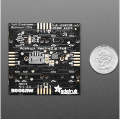 Adafruit NeoTrellis RGB Driver PCB for 4x4 Keypad Adafruit 19040057 Adafruit