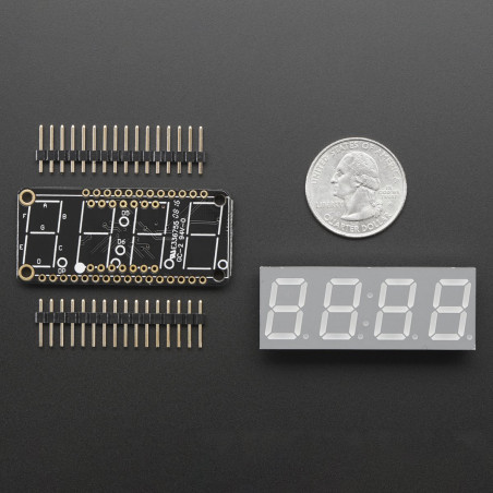 Adafruit 4-Digit 7-Segment LED Matrix Display FeatherWing - Blue