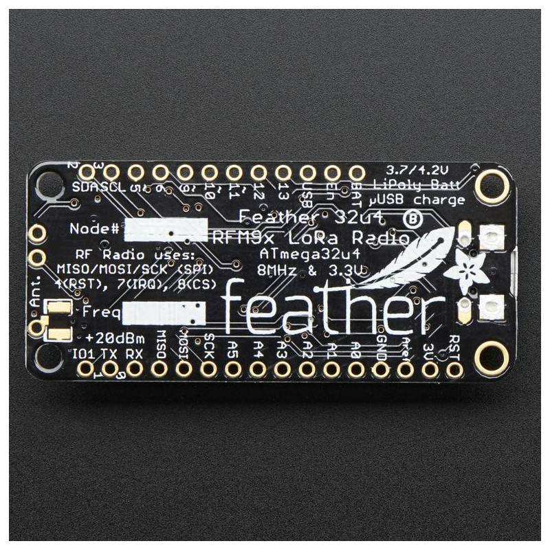 Adafruit Feather 32u4 RFM96 LoRa Radio 433MHz RadioFruit