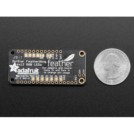 Adafruit DotStar FeatherWing - 6 x 12 RGB LEDs
