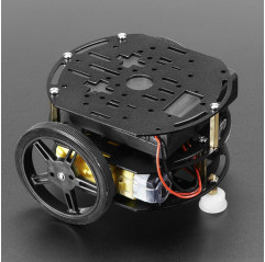 Mini 3-Layer Round Robot Chassis Kit - 2WD with DC Motors Adafruit19040125 Adafruit