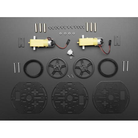 Mini 3-Layer Round Robot Chassis Kit - 2WD with DC Motors