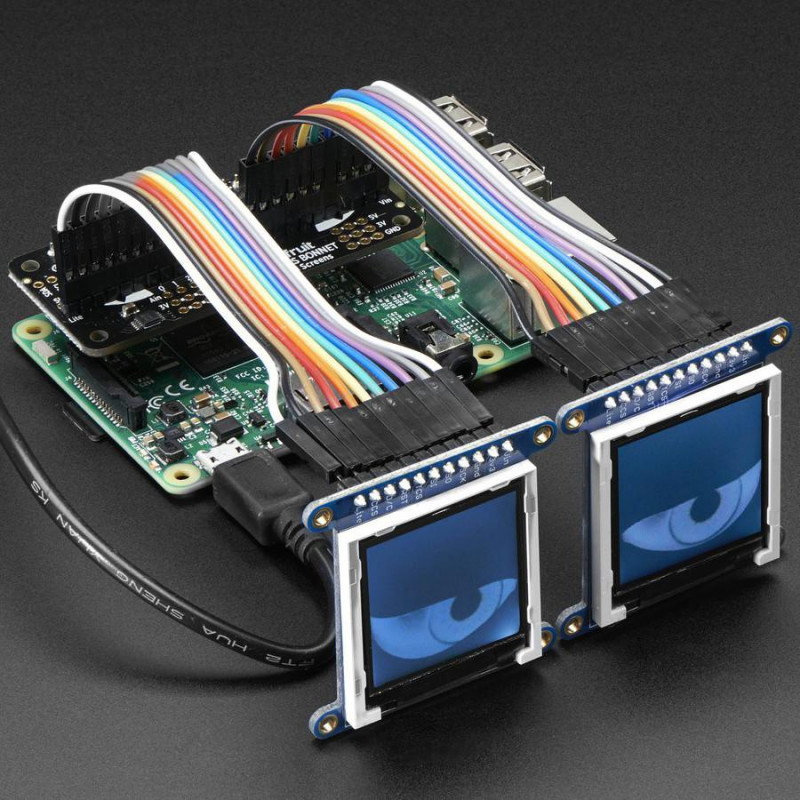 Adafruit Animated Eyes Bonnet for Raspberry Pi Mini Kit - Without Displays Adafruit19040140 Adafruit