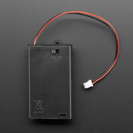 3 x AAA Battery Holder with On/Off Switch, JST, and Belt Clip
