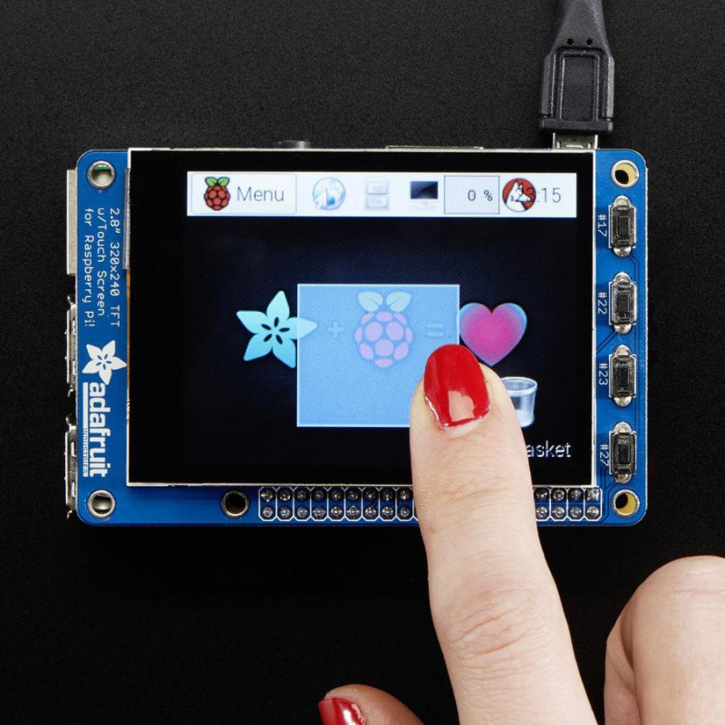 Adafruit PiTFT Plus 320x240 2.8" TFT + Capacitive Touchscreen Adafruit 19040149 Adafruit