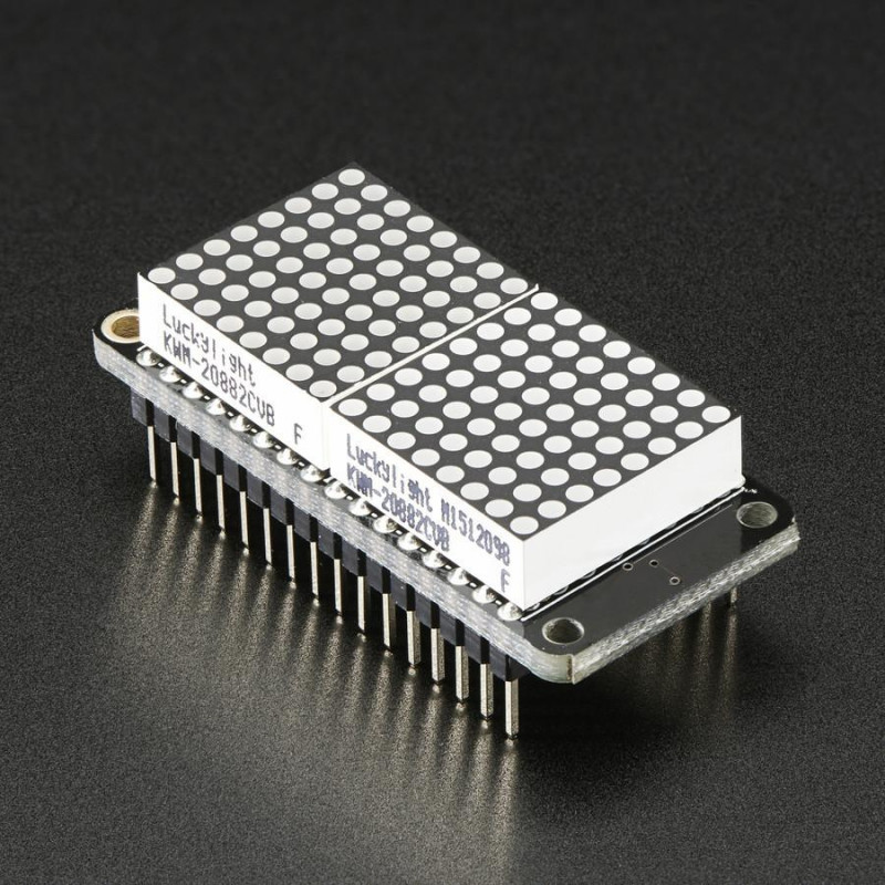 Adafruit 0.8" 8x16 LED Matrix FeatherWing Display Kit - White Adafruit 19040176 Adafruit