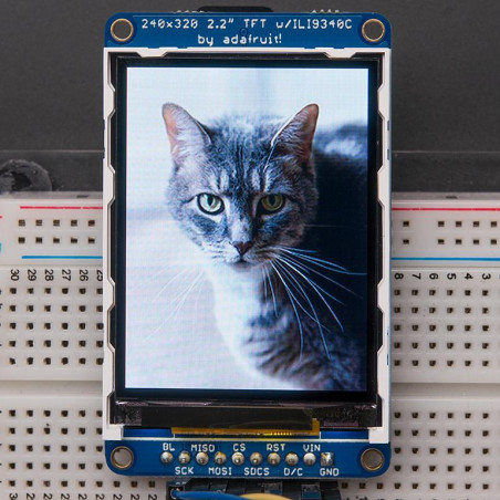 Adafruit 2.2" 18-bit color TFT LCD display with microSD card breakout Adafruit 19040200 Adafruit