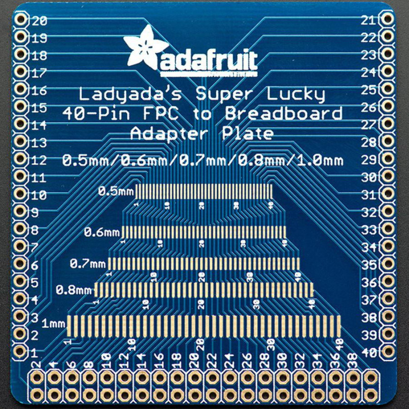 Adafruit Multi-pitch FPC Adapter - 40 Pin 0.5/0.6/0.7/0.8/1.0mm Adafruit19040201 Adafruit