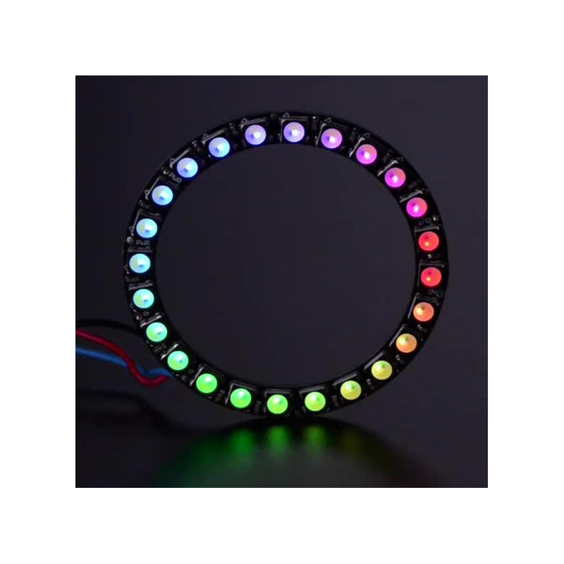 NeoPixel Ring - 24 x 5050 RGBW LEDs w/ Integrated Drivers - Cool White - ~6000K Adafruit19040212 Adafruit