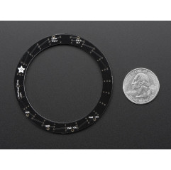 NeoPixel Ring - 24 x 5050 RGBW LEDs w/ Integrated Drivers - Cool White - ~6000K Adafruit 19040212 Adafruit