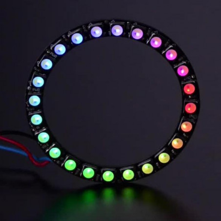 NeoPixel Ring - 24 x 5050 RGBW LEDs w/ Integrated Drivers - Warm White - ~3000K Adafruit 19040214 Adafruit