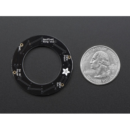 NeoPixel Ring - 12 x 5050 RGBW LEDs w/ Integrated Drivers - Natural White - ~4500K
