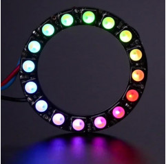NeoPixel Ring - 16 x 5050 RGBW LEDs w/ Integrated Drivers - Warm White - ~3000K Adafruit 19040221 Adafruit