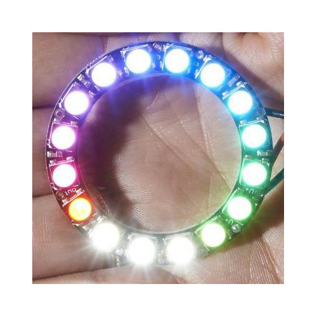 NeoPixel Ring - 16 x 5050 RGBW LEDs w/ Integrated Drivers - Natural White - ~4500K