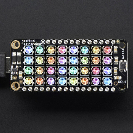 NeoPixel FeatherWing - 4x8 RGB LED Add-on For All Feather Boards