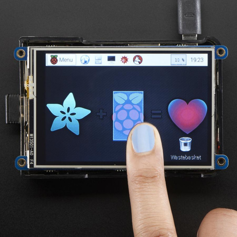 PiTFT Plus 480x320 3.5" TFT+Touchscreen for Raspberry Pi Adafruit 19040282 Adafruit