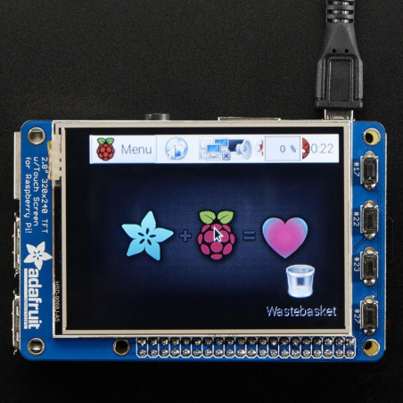 PiTFT Plus Assembled 320x240 2.8" TFT + Resistive Touchscreen
