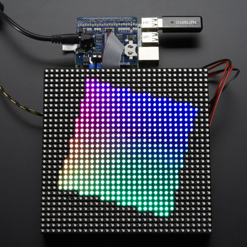 Adafruit RGB Matrix HAT + RTC for Raspberry Pi - Mini Kit Adafruit19040297 Adafruit