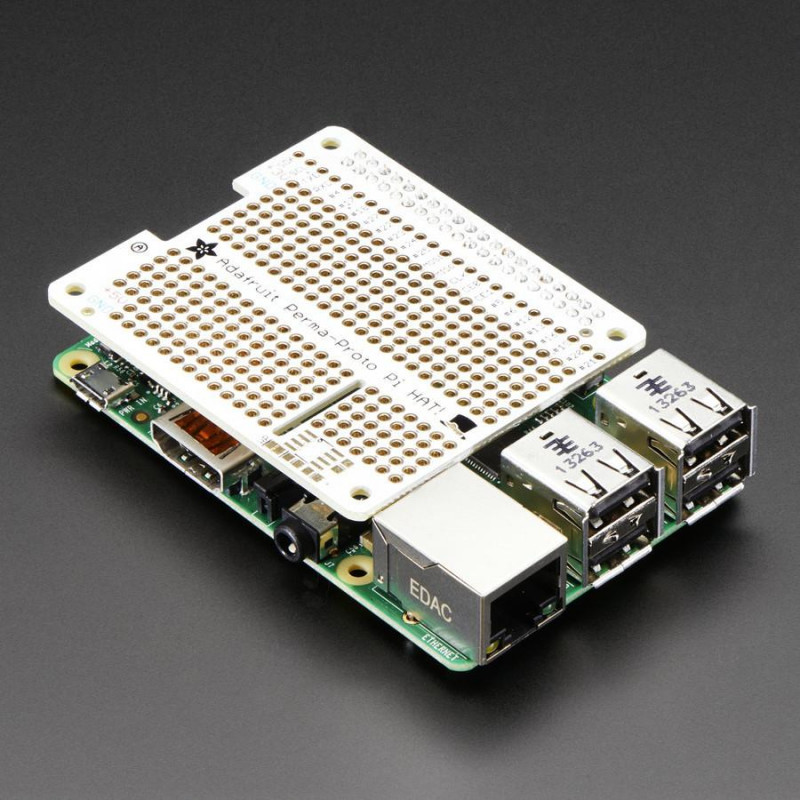 Adafruit Perma-Proto HAT for Pi Mini Kit - No EEPROM Adafruit19040309 Adafruit