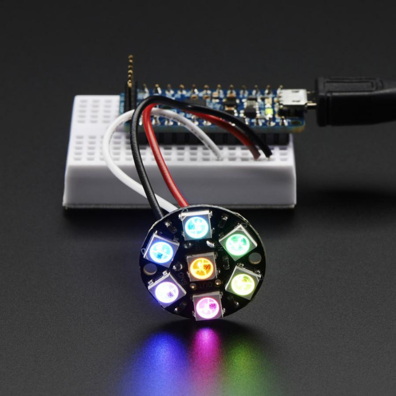 Adafruit NeoPixel Jewel - 7 x WS2812 5050 RGB LED with Integrated Drivers Adafruit 19040325 Adafruit