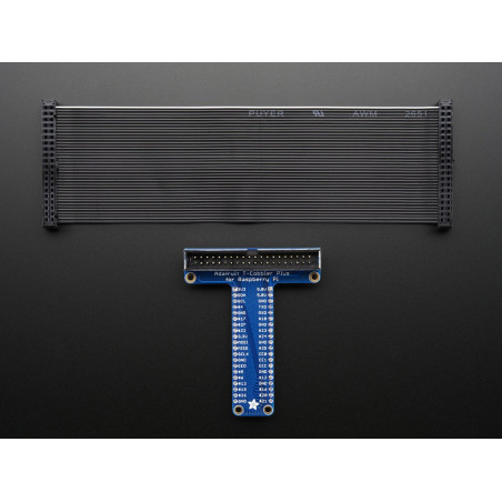 Assembled Pi T-Cobbler Plus - GPIO Breakout - Pi A+, B+, Pi 2, Pi 3, Pi 4, Zero