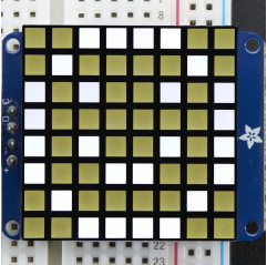 Small 1.2" 8x8 Bright Square LED Matrix + Backpack - Blue Adafruit 19040331 Adafruit