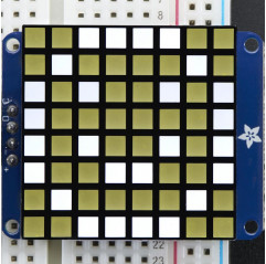 Small 1.2" 8x8 Bright Square LED Matrix + Backpack - Blue Adafruit19040331 Adafruit