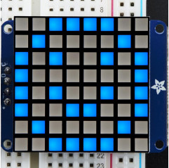 Small 1.2" 8x8 Bright Square LED Matrix + Backpack - Blue Adafruit19040331 Adafruit