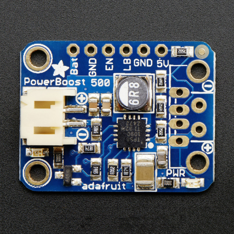 Adafruit PowerBoost 500 Basic - 5V USB Boost @ 500mA from 1.8V+ Adafruit 19040345 Adafruit