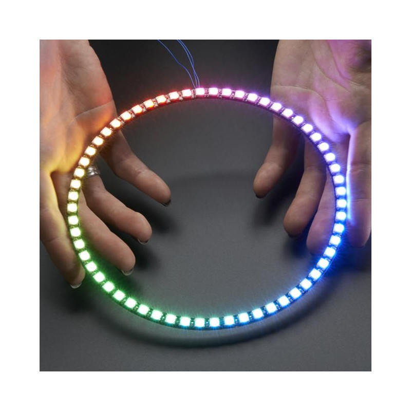NeoPixel 1/4 60 Ring - 5050 RGB LED w/ Integrated Drivers Adafruit 19040358 Adafruit