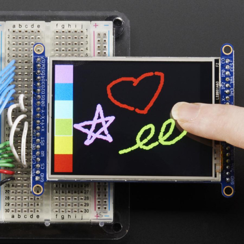 2.8" TFT LCD with Touchscreen Breakout Board w/MicroSD Socket - ILI9341 Adafruit 19040359 Adafruit