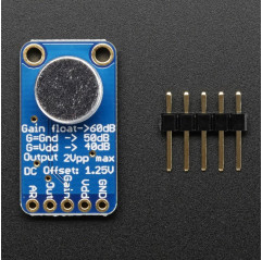 Adafruit Electret Microphone Amplifier - MAX9814 w/ Auto Gain Control Adafruit 19040366 Adafruit