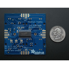 Adafruit Trellis Monochrome Driver PCB for 4x4 Keypad & 3mm LEDs Adafruit 19040376 Adafruit