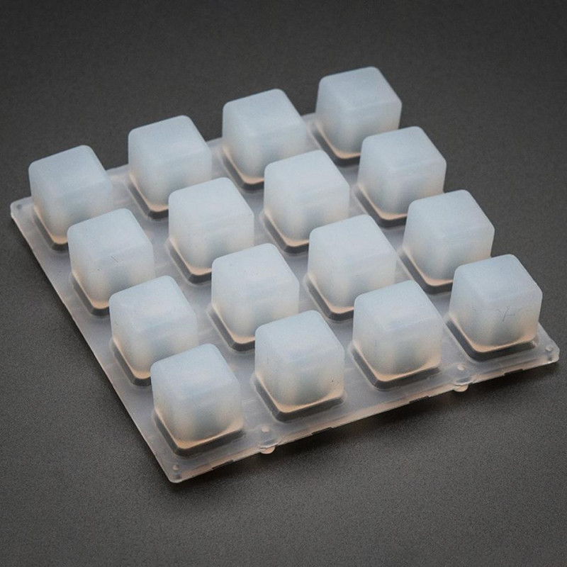 Silicone Elastomer 4x4 Button Keypad - for 3mm LEDs Adafruit 19040377 Adafruit