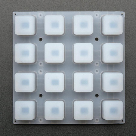 Silicone Elastomer 4x4 Button Keypad - for 3mm LEDs