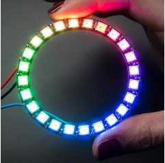 Adafruit NeoPixel Ring - RGB LED w/ Integrated Drivers - 24 pixel Adafruit 19040380 Adafruit